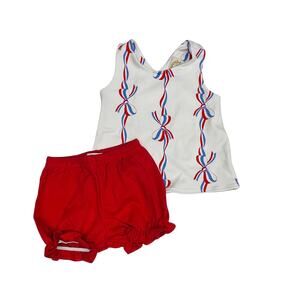 The Beaufort Bonnet Company Red and White Kids Matching Set